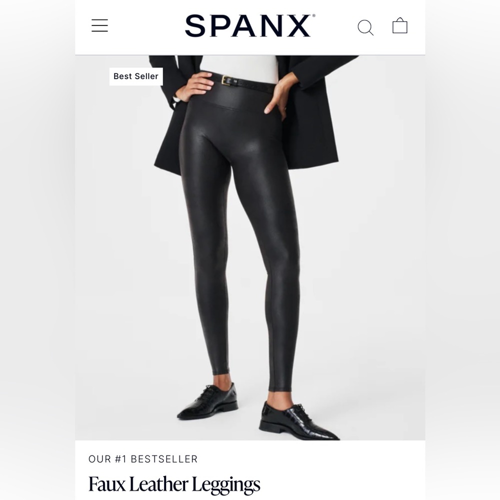 SPANX faux leather leggings